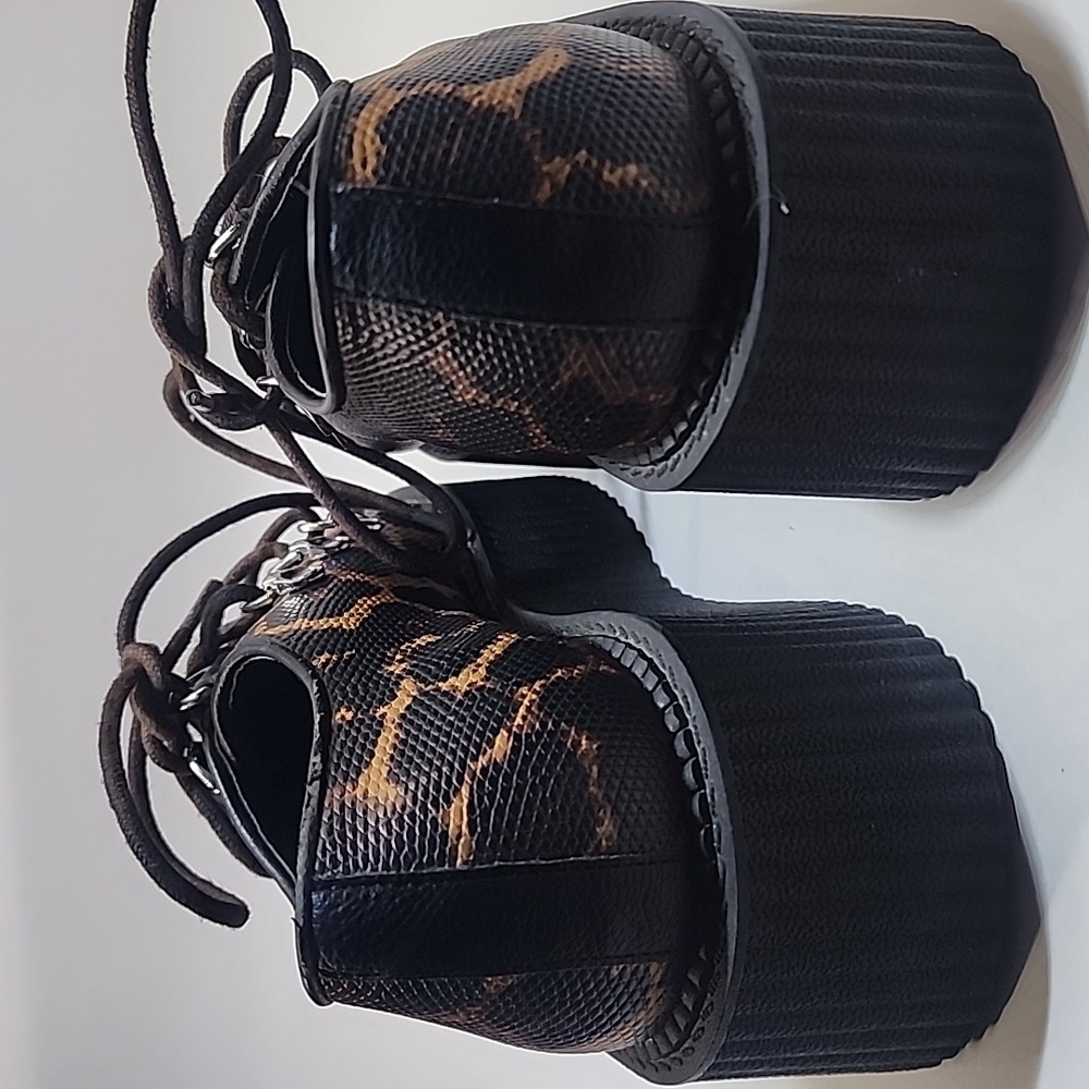 Killstar Leopard Creepers Platform Shoes Goth Punk Alt - Picture 8 of 11